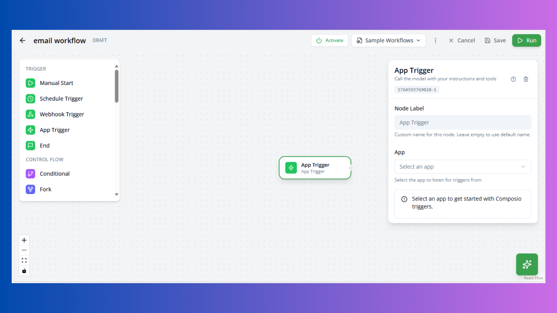 Workflow App Trigger