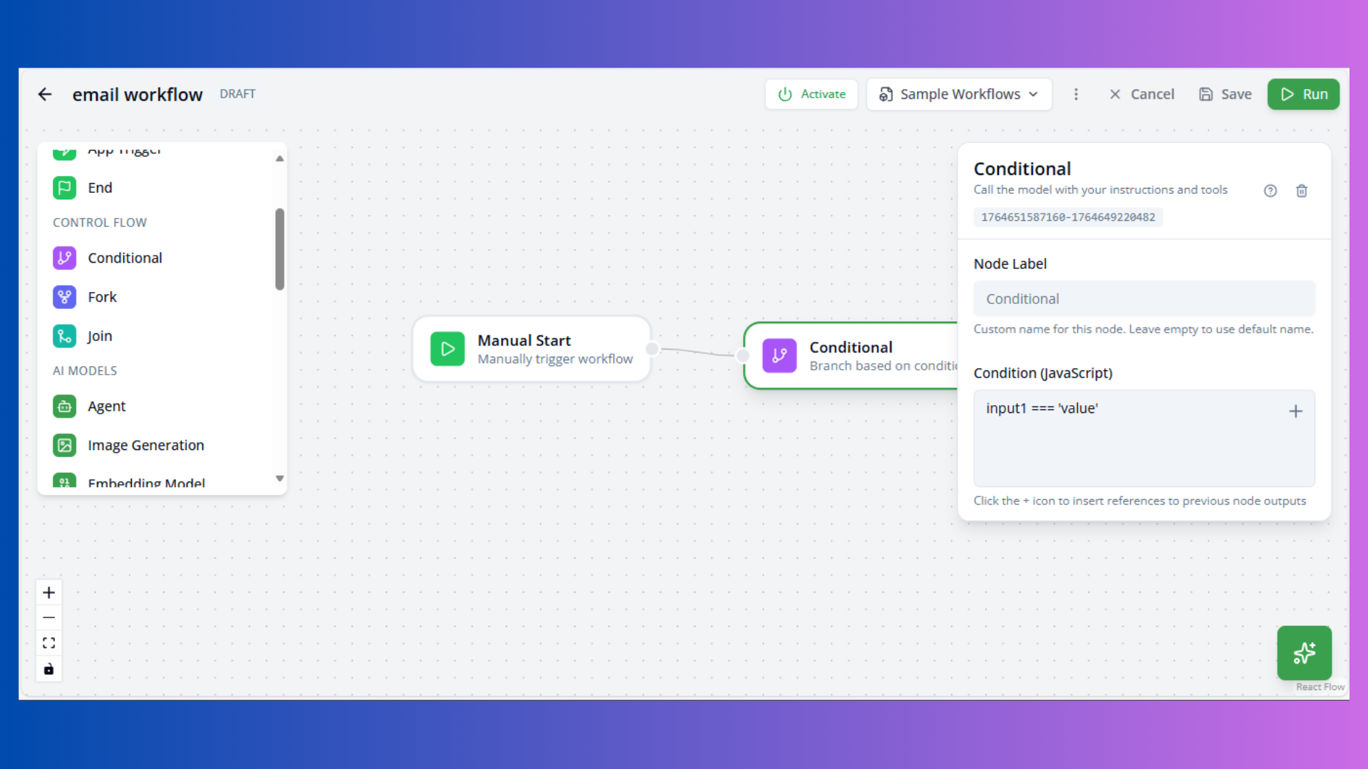 Workflow Conditional Node