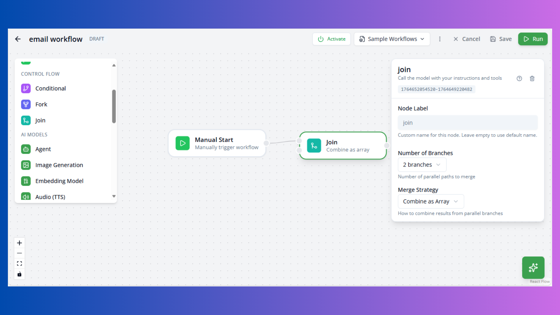 Workflow Join Node