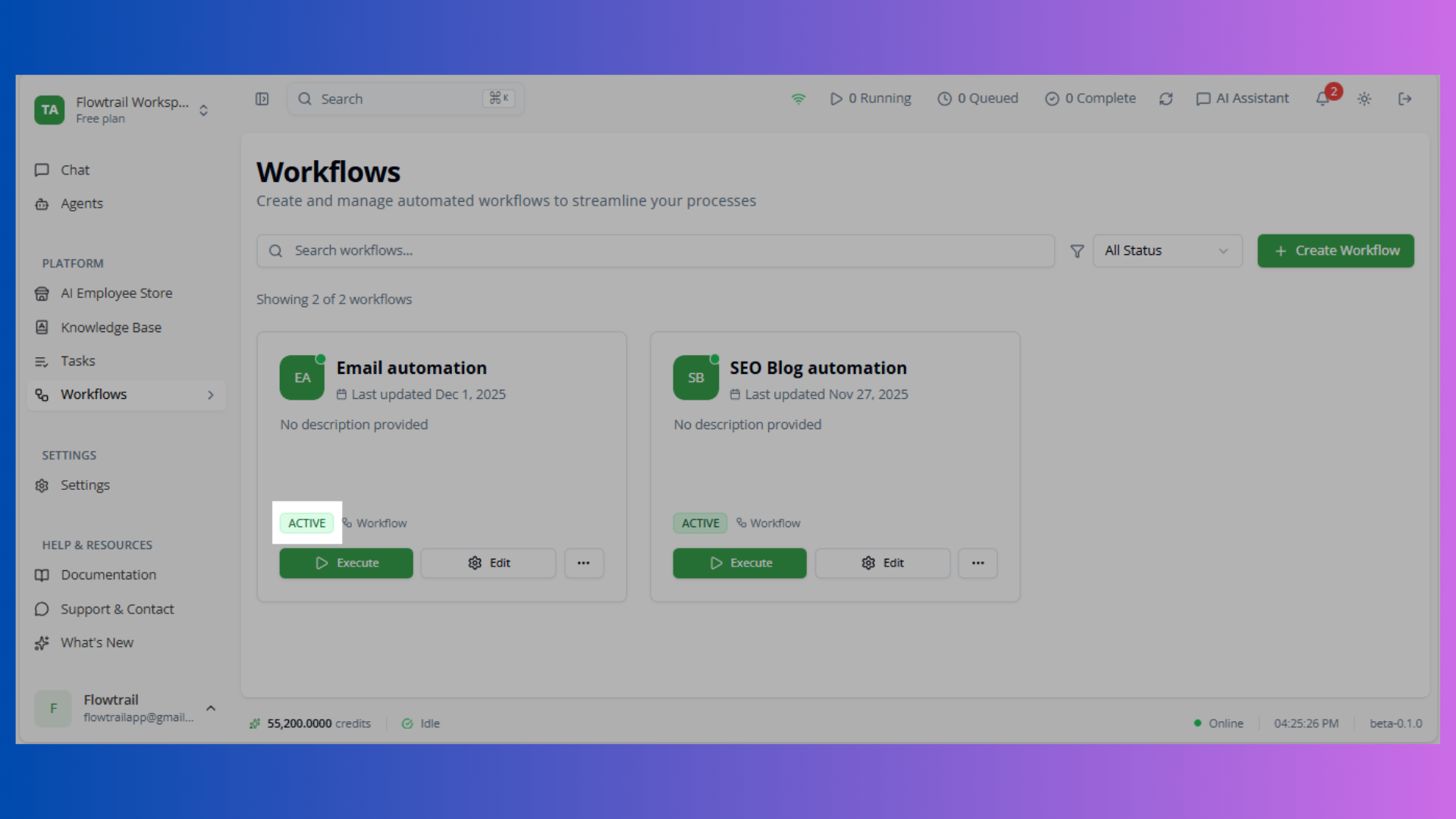 Workflow Status Badge