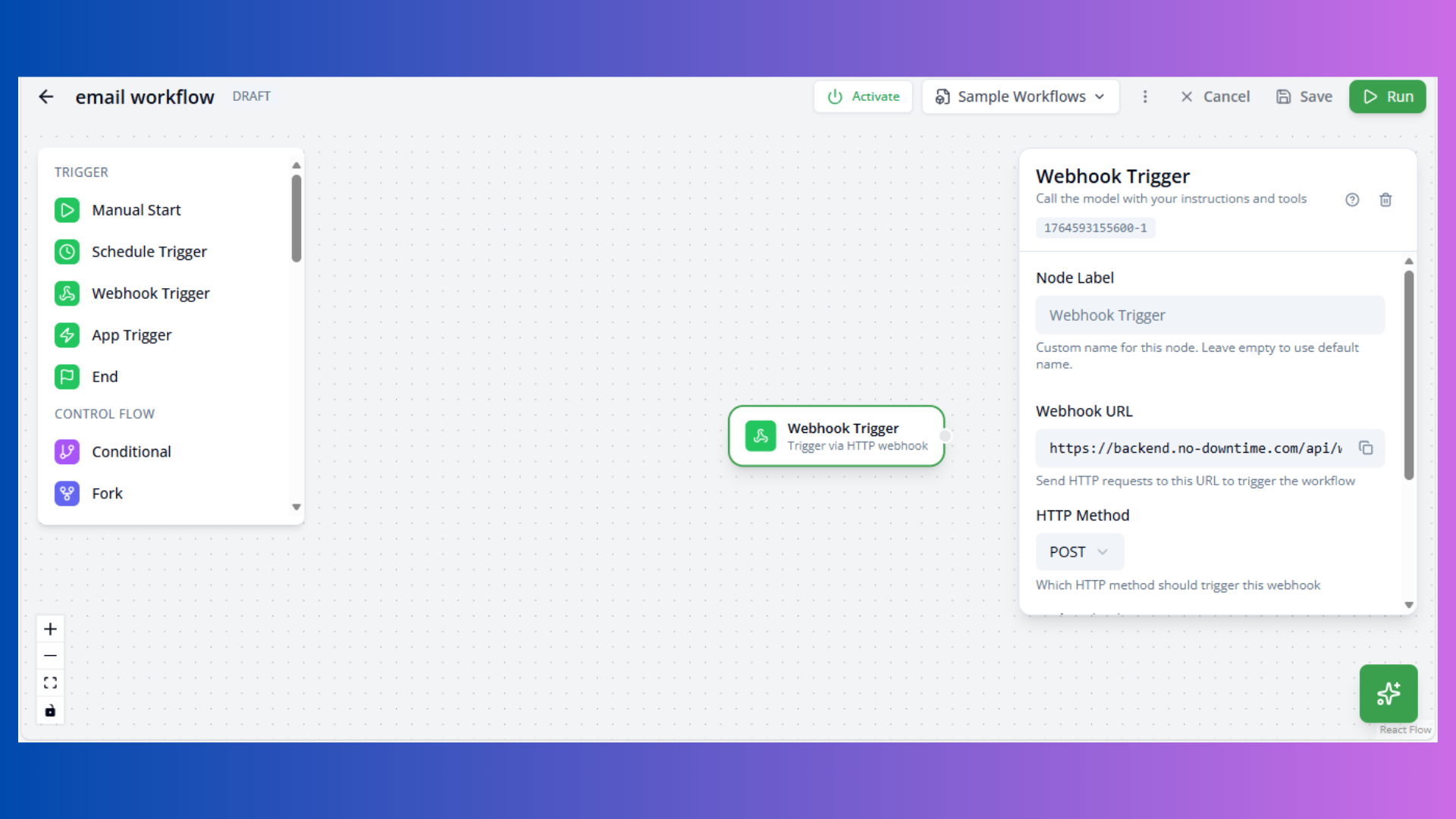 Workflow Webhook Trigger